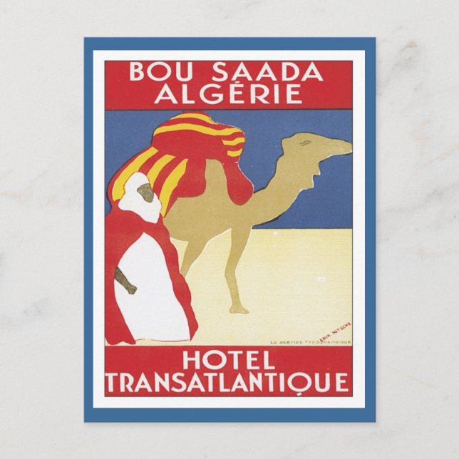 Vintage Bou Saada Algeria Postcard (Front)