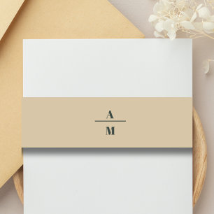 Vintage Bougainvillea  Art Nouveau Wedding Invitation Belly Band