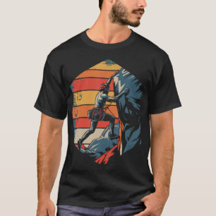 Vintage Bouldering Mountain Rock Climbing Climber T-Shirt