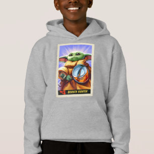 Vintage Bounty Hunter Grogu Illustration