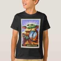 Vintage Bounty Hunter Grogu Illustration