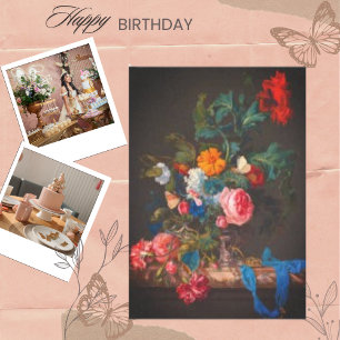 Vintage Bouquet Of Flowers Floral  Decoupage Tissue Paper