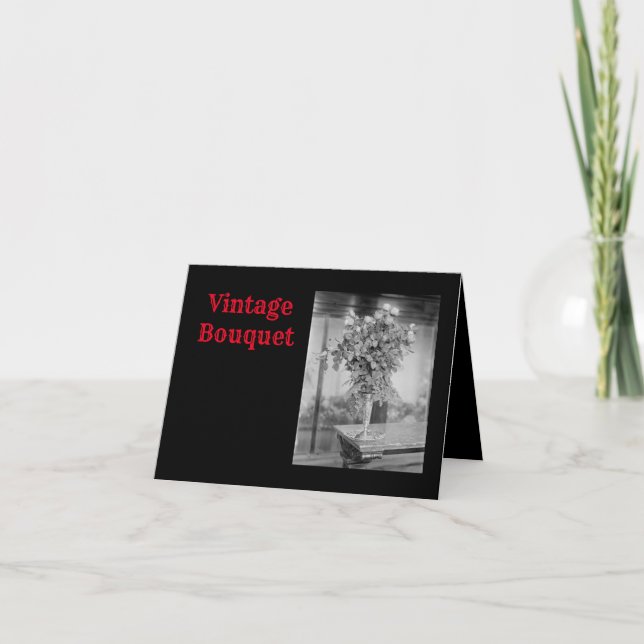 Vintage Bouquet Thank You Card (Front)