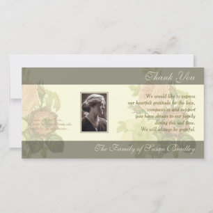 Vintage Bouquet with frame Sympathy Thank You card