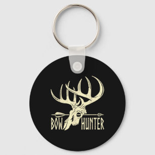 Vintage Bow Hunter American Deer Hunting Archery  Keychain