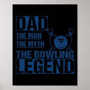 Vintage Bowling Dad Poster