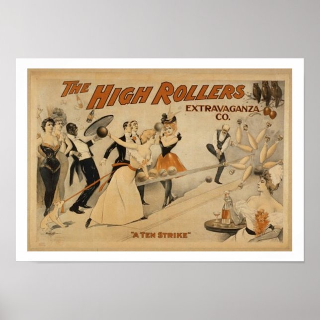 Vintage Bowling Poster (Front)