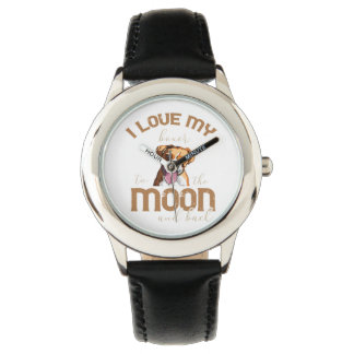 Vintage Boxer Dog I Love My Boxer Cute Animal Watch