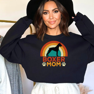 Vintage Boxer Dog Mom Sunset  Sweatshirt