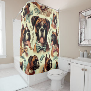 Vintage Boxer Dog Seamless