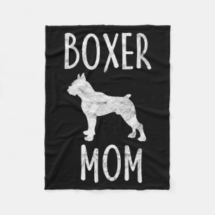 Vintage Boxer Mom Gift Dog Owner Boxer Mother Men Fleece Blanket