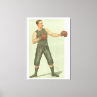 Vintage Boxer with Long Green Trunks