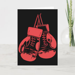 Vintage Boxing Gloves Kickboxing Boxing Lover Boxe Card