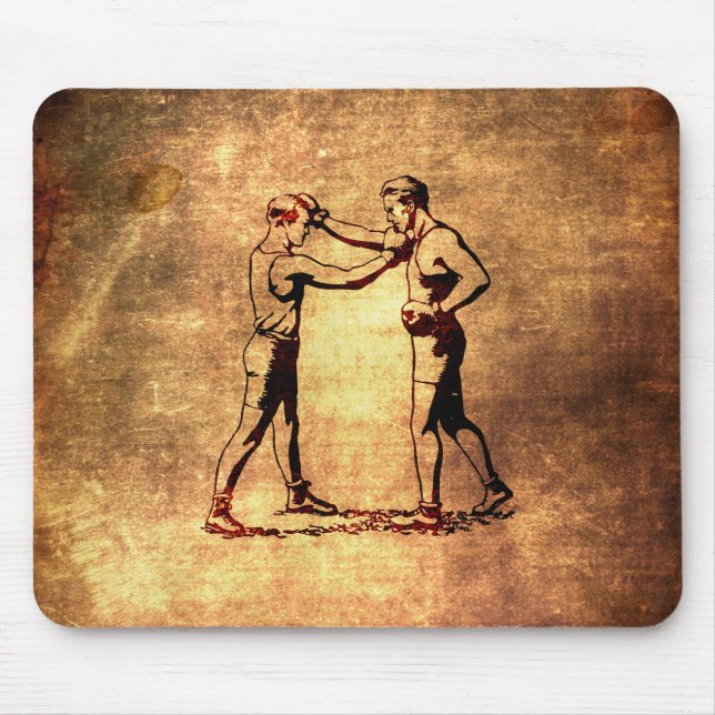 Vintage boxing men mouse pad (Front)