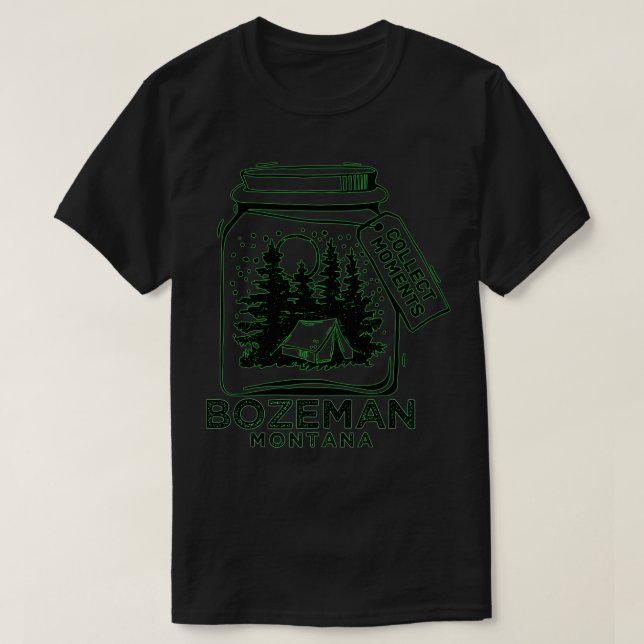 Vintage Bozeman, Montana Souvenir  T-Shirt (Design Front)