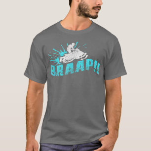Vintage Braap Snowmobile Rider Snowmobiling  T-Shirt