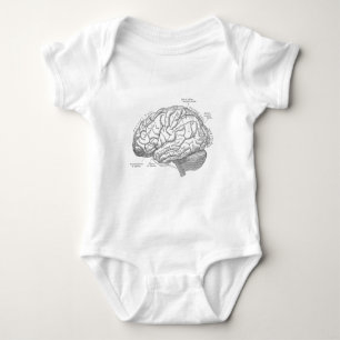 Vintage Brain Anatomy Baby Bodysuit