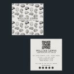 Vintage Brain Anatomy Biology QR Code Social Media Square Business Card<br><div class="desc">A beautiful collage of vintage brain anatomy and biology illustrations. A perfect design for medical students, doctors, surgeons, therapists, psychologists, therapists, counselors etc. Ideal brain themed design for anyone who loves anatomy, biology, psychology and retro style illustrations. Perfect design for medical students, doctors, nurses, surgeons, pharmacist, therapists etc. A simple...</div>