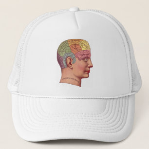 Vintage Brain Function Illustration Trucker Hat