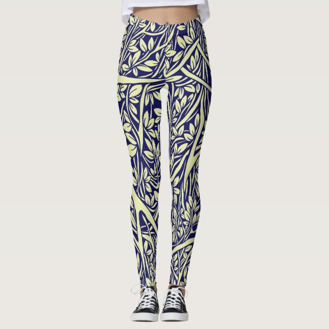 Vintage Branches: Interwoven Tree Pattern Leggings (Front)