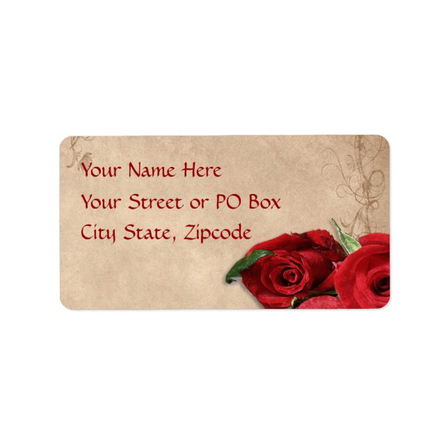 Vintage Brandy Rose Label (Front)