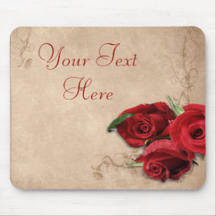Vintage Brandy Rose Mouse Pad