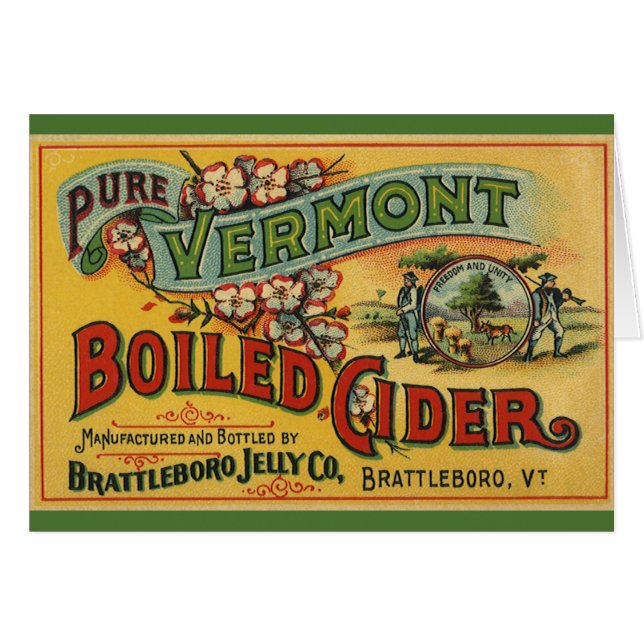 Vintage Brattleboro Jelly Boiled Cider Vermont (Front Horizontal)