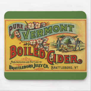 Vintage Brattleboro Jelly Boiled Cider Vermont Mouse Pad
