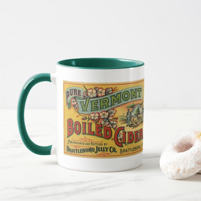 Vintage Brattleboro Jelly Boiled Cider Vermont Mug (With Donut)