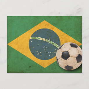 Vintage Brazil Flag Postcard
