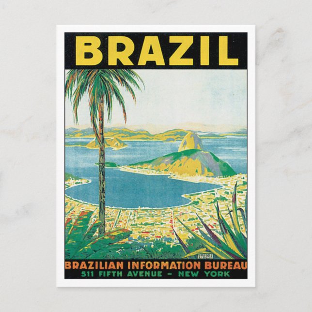 Vintage Brazil Postcard (Front)