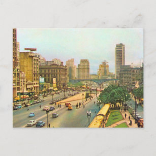 Vintage Brazil, Sao Paulo city center Postcard