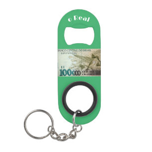 "Vintage Brazilian" Stainless Steel Bottle Opener Keychain Bottle Opener