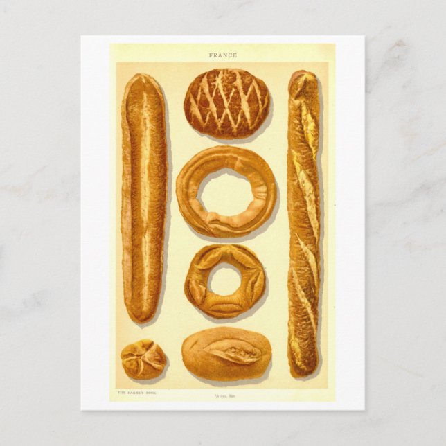 Vintage Breads of France #1 Postcard (Front)