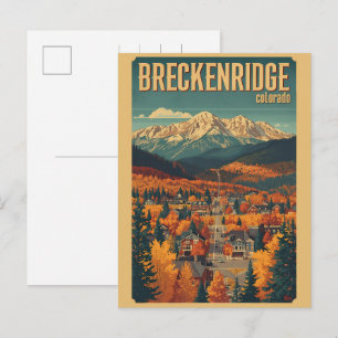 Vintage Breckenridge colorado Rocky Mountain Postcard