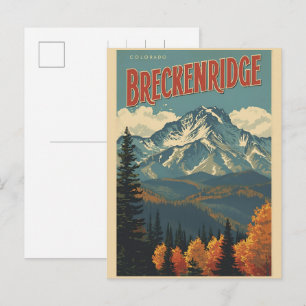 Vintage Breckenridge colorado Rocky Mountain Postcard
