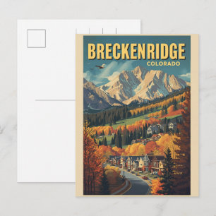 Vintage Breckenridge colorado Rocky Mountain Postcard
