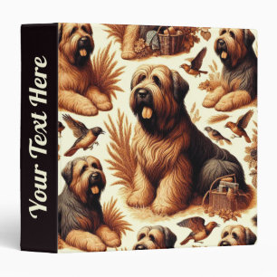 Vintage Briard Dog Seamless Binder