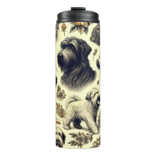 Vintage Briard Dog Seamless Thermal Tumbler
