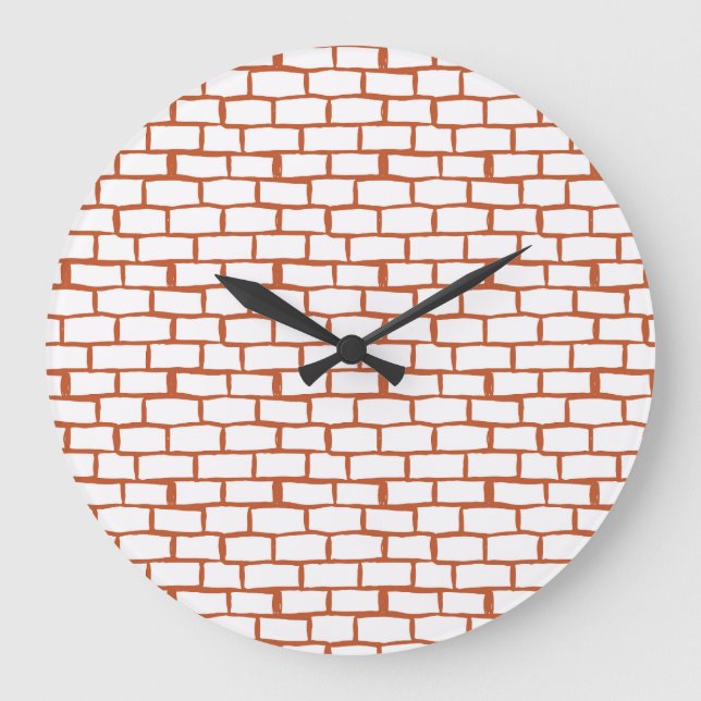 Vintage Brick: Textured Background Detail. Large Clock (Front)