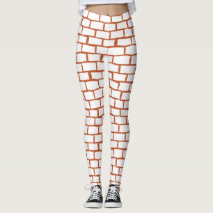 Vintage Brick: Textured Background Detail. Leggings