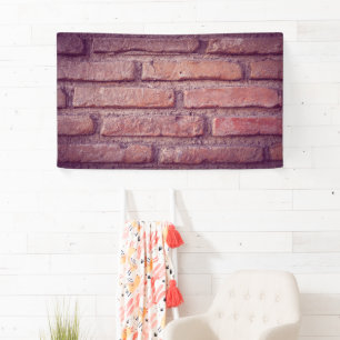 Vintage brick wall pattern banner