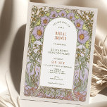 Vintage Bridal Shower Invitations Art Nouveau Deco<br><div class="desc">This stunning bridal shower invitation features the iconic Art Nouveau style of Alphonse Mucha. The design is inspired by the elegant lines and flowing curves of Art Nouveau, with a touch of Art Deco glamour. The invitation features intricate floral details. The text is printed in a stylish font, perfect for...</div>