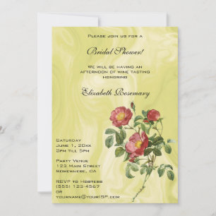 Vintage Bridal Shower, Rose of Love by Redoute Invitation