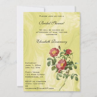 Vintage Bridal Shower, Rose of Love by Redoute Invitation