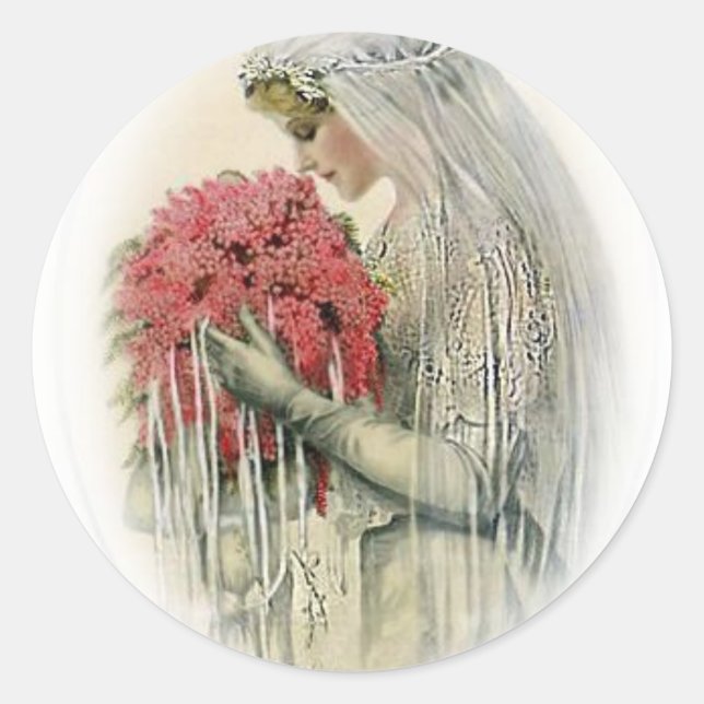 Vintage  Bridal Stickers (Front)
