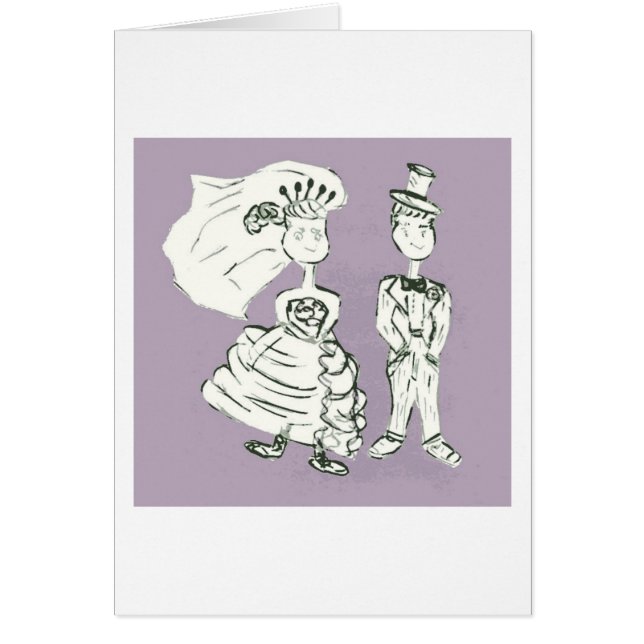 Vintage Bride and Groom Drawing (Front)