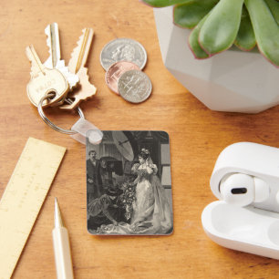 Vintage Bride, Bridal Portrait with Photographer Keychain