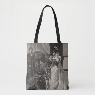 Vintage Bride, Bridal Portrait with Photographer Tote Bag