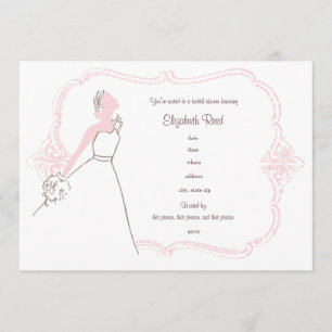 Vintage Bride Bridal Shower Invitation